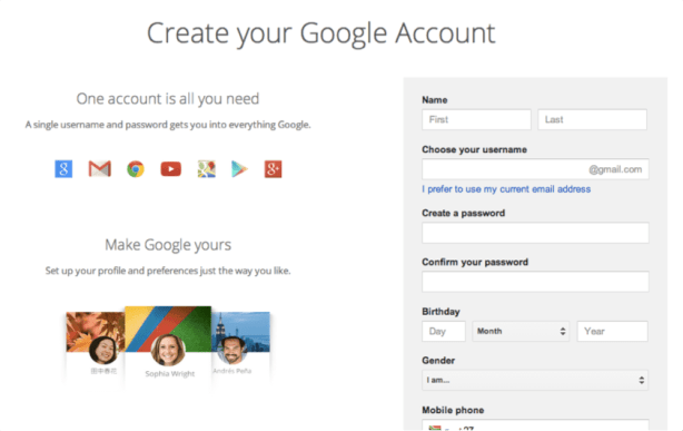 Create Gmail Account