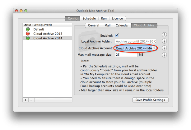 Select Account in OMAT